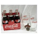 Coca Cola Glasses, opener, bottles