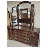Dresser / chest with folding mirror, some wear