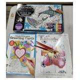 Coloring puzzle, Watercolor Book, Greeting Cards