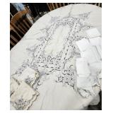 Table Cloth and napkins, mismatched
