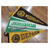 Pennants, Depauw, Michigan State