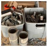(2) Totes of Joist Hangers, Coil Nails & Flashing