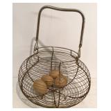 Egg Basket & Wooden Eggs