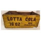 Antique Lotta Cola Wooden Crate