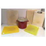 Enamel Stock Pot & Cutting Boards