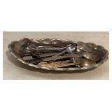 Silver Plate Flatware & Tray