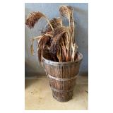 Narrow Bushel Fruit Basket & Dried Seeds