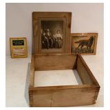 Antique Calendars, Photo & Dovetail Drawer Frame