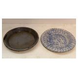 Spongeware Plate & Pie Plate