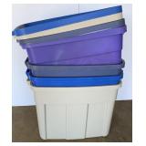 Rubbermaid Roughneck Totes with Lids