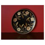 Canvas Wrapped Art & Brass Decorative Plate