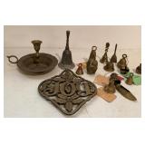 Brass Bells & Candle Holder