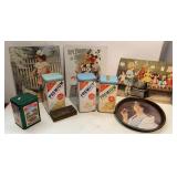 Vtg Cracker Tins, Coca Cola Tray & Metal Signage