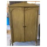 Antique Wardrobe on Wooden Casters