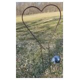 Heart Shape Trellis, Plastic Crow & Torch Holder