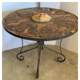 Patio Table With Artwork Tilework Top