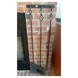 Wrought Iron Fireplace Tools & Bracket