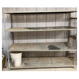 Metal Shelving with Solid Galvanized Shelves