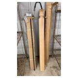 (2) Oak Newel Post & (12) Single Twist Spindles