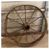 Antique Metal Wagon Wheel