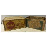 Vtg Cardboard Soda Crates