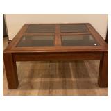 Beveled Glass Top Coffee Table