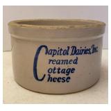 Antique Capitol Dairies Cottage Cheese Crock
