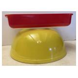 Vtg Pyrex 10in Bowl & 2qt Casserole Dish