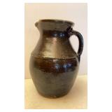 Antique Salt Glazed Stoneware Crock Pitcher