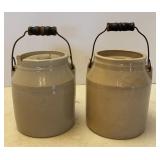 (2) Qt crocks with Handles