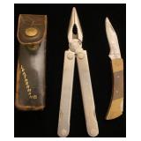 Leather man tool and licking pocket knife