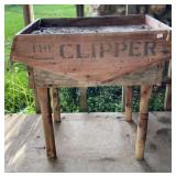Antique Clipper Tray made into a Table/plant