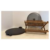 Collapsible Wooden Dish Holder, Emile Henry