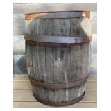 Wooden Barrel 17in dia, 24in tall