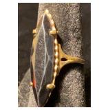 10K?  Hemetite pinky ring