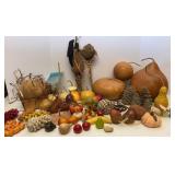 Wooden & Plastic Fall Fruits & Vegetables