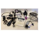 Charging Cords, Travel Clocks, weather radio