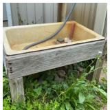 Enamel Cast Iron Tub in Stand
