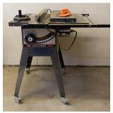 Craftsman 10in Table Saw on Metal Stand
