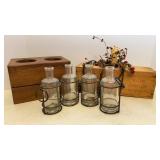 Candle Lamp In Cheese Box & Candle Holder