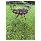 Metal Basket Plant Stand