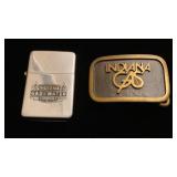 Indiana Gas belt buckle & Park Lighter