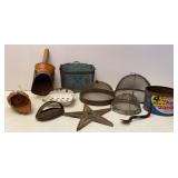 Antique Mesh Food Covers, Enamel Soap Dish