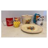 Crooksville Biscuit Jar & Plate