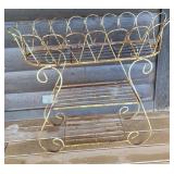 Vtg Wrought Iron Plant Stand