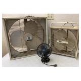 Vtg GE & Kenmore Metal Box Fans