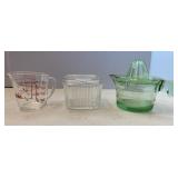 Vtg Refrigerator Dish, Juicer Measuring cup