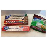 Plastic Wrap, Parchment Paper, aluminum foil