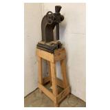 Vtg Dake Press on Wooden Stand
