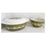 Spring Blossom Pyrex Casserole & Bowl